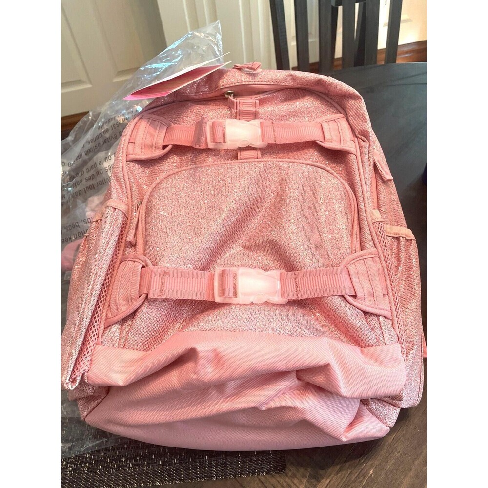 School Pottery barn kids LARGE BACKPACK LUNCH WATER Glitter Floral Bag Travel . - Picture 13 of 16